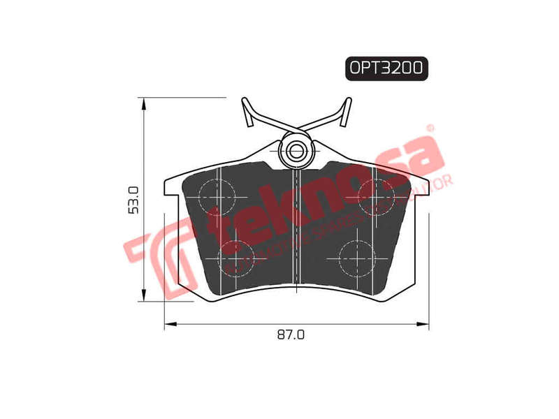 BRAKE PADS - OPT3200 (OPTIMA)
