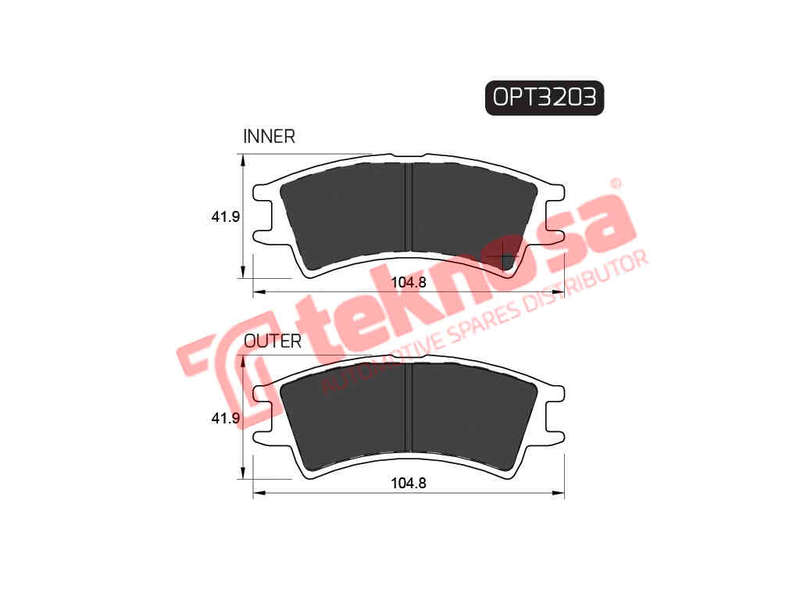 BRAKE PADS - OPT3203 (OPTIMA)