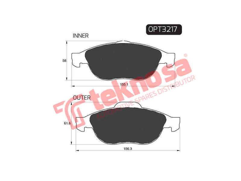 BRAKE PADS - OPT3217 (OPTIMA)