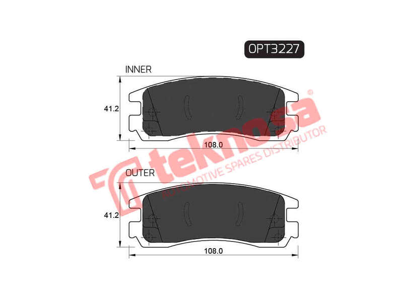 BRAKE PADS - OPT3227 (OPTIMA)