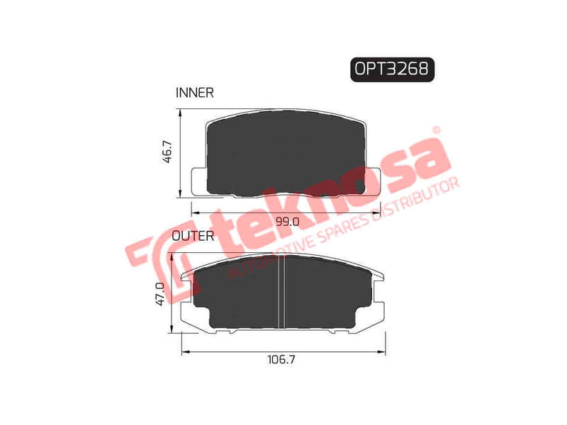 BRAKE PADS - OPT3268 (OPTIMA)