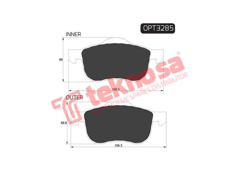 BRAKE PADS - OPT3285 (OPTIMA)