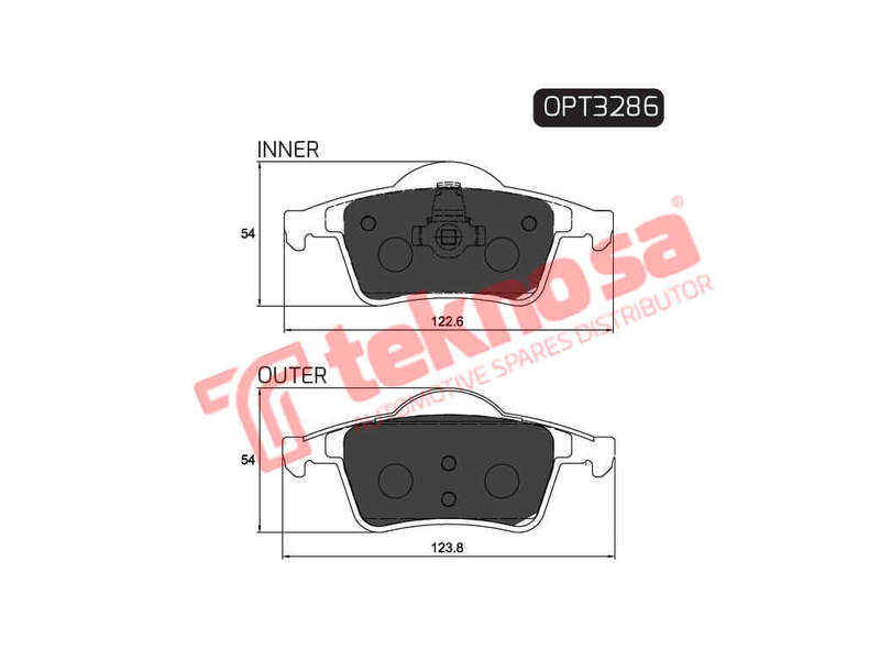 BRAKE PADS - OPT3286 (OPTIMA)