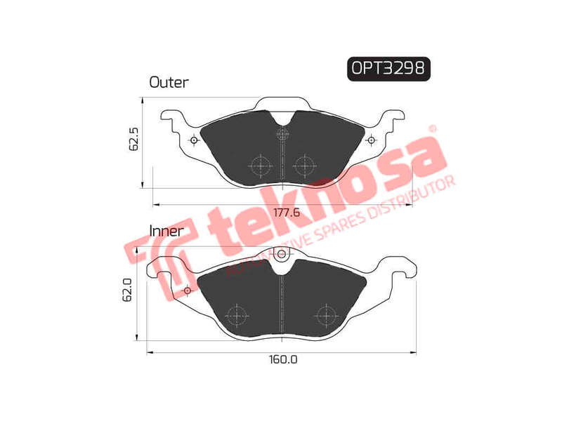 BRAKE PADS - OPT3298 (OPTIMA)