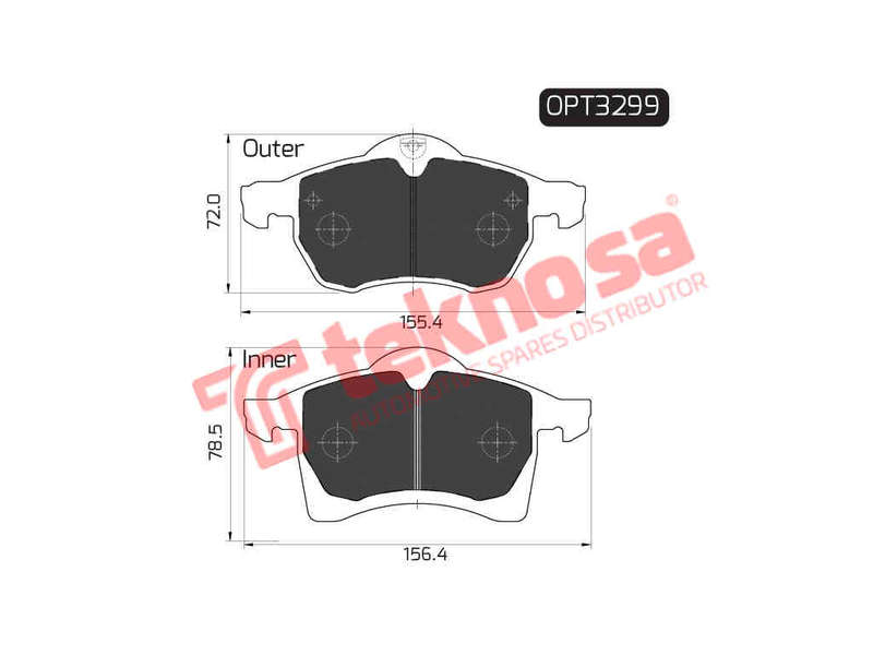 BRAKE PADS - OPT3299 (OPTIMA)