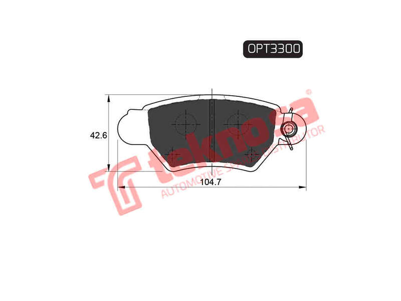 BRAKE PADS - OPT3300 (OPTIMA)