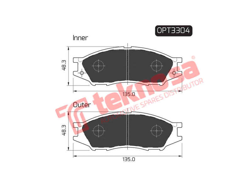 BRAKE PADS - OPT3304 (OPTIMA)