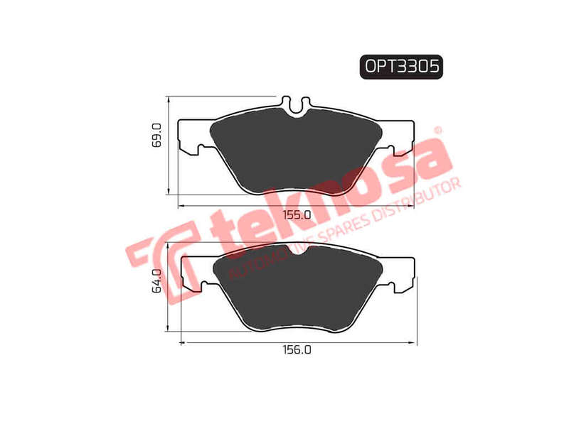 BRAKE PADS - OPT3305 (OPTIMA)