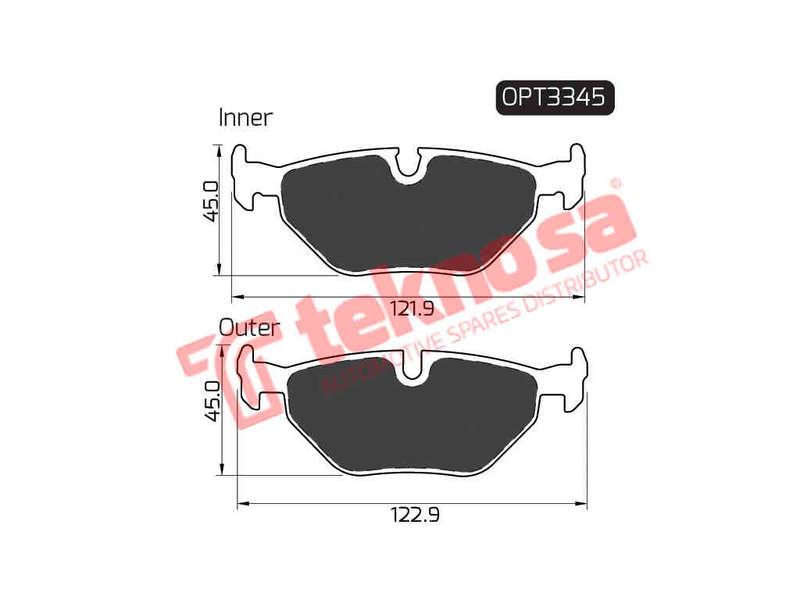 BRAKE PADS - OPT3345 (OPTIMA)