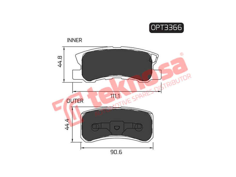 BRAKE PADS - OPT3366 (OPTIMA)