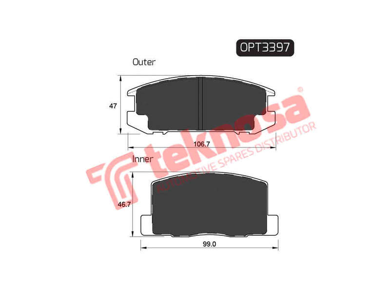 BRAKE PADS - OPT3397 (OPTIMA)