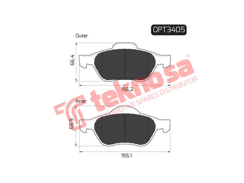 BRAKE PADS - OPT3405 (OPTIMA)