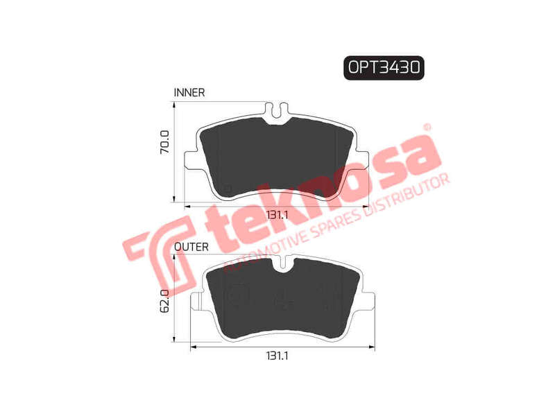 BRAKE PADS - OPT3430 (OPTIMA)
