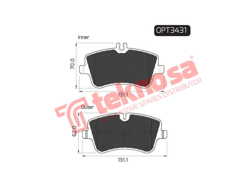 BRAKE PADS - OPT3431 (OPTIMA)
