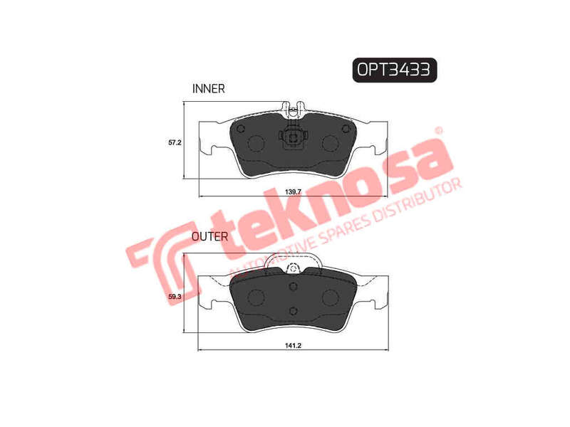 BRAKE PADS - OPT3433 (OPTIMA)