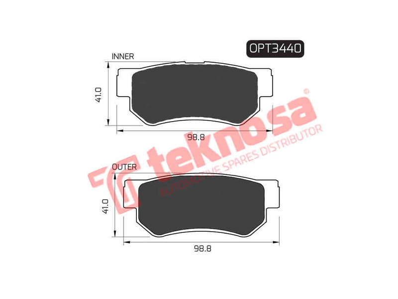 BRAKE PADS - OPT3440 (OPTIMA)