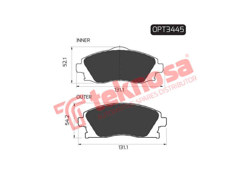 BRAKE PADS - OPT3445 (OPTIMA)