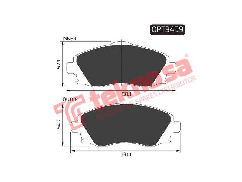 BRAKE PADS - OPT3459 (OPTIMA)