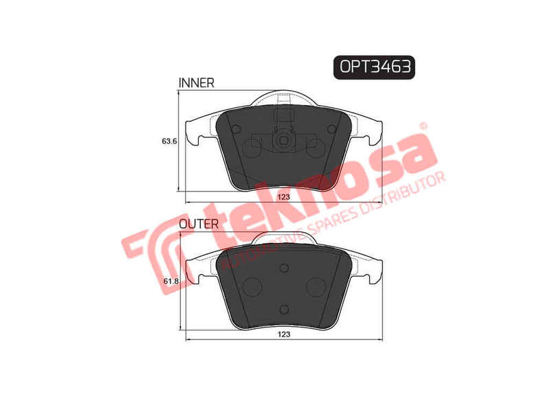 BRAKE PADS - OPT3463 (OPTIMA)