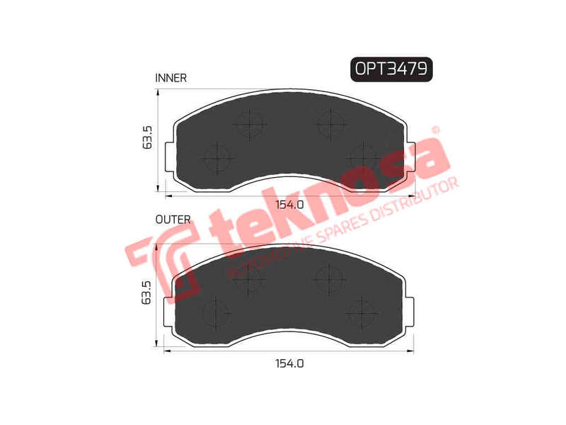 BRAKE PADS - OPT3479 (OPTIMA)