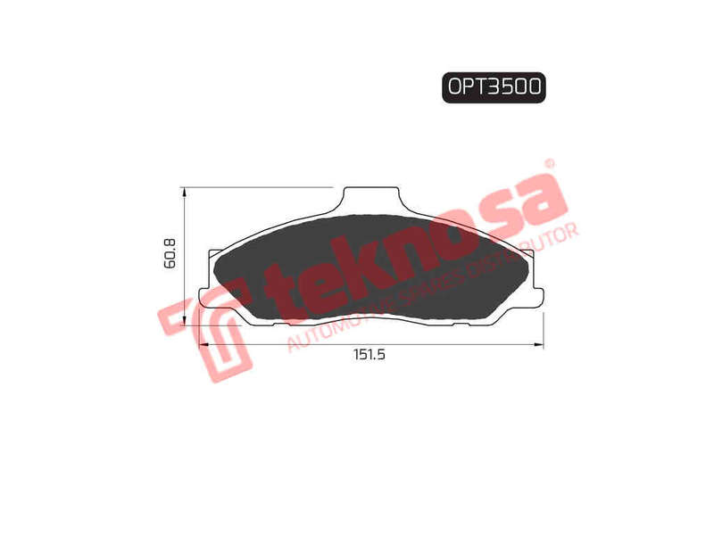 BRAKE PADS - OPT3500 (OPTIMA)