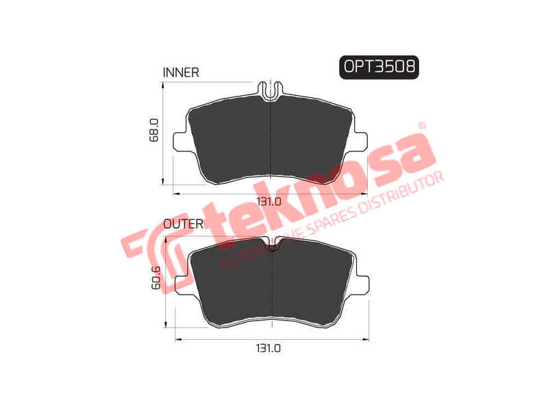 BRAKE PADS - OPT3508 (OPTIMA)