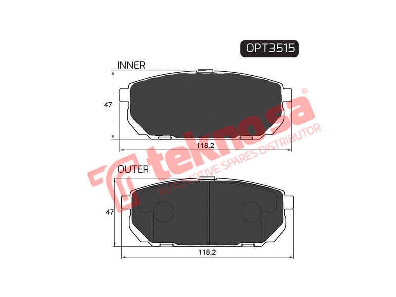 BRAKE PADS - OPT3515 (OPTIMA)