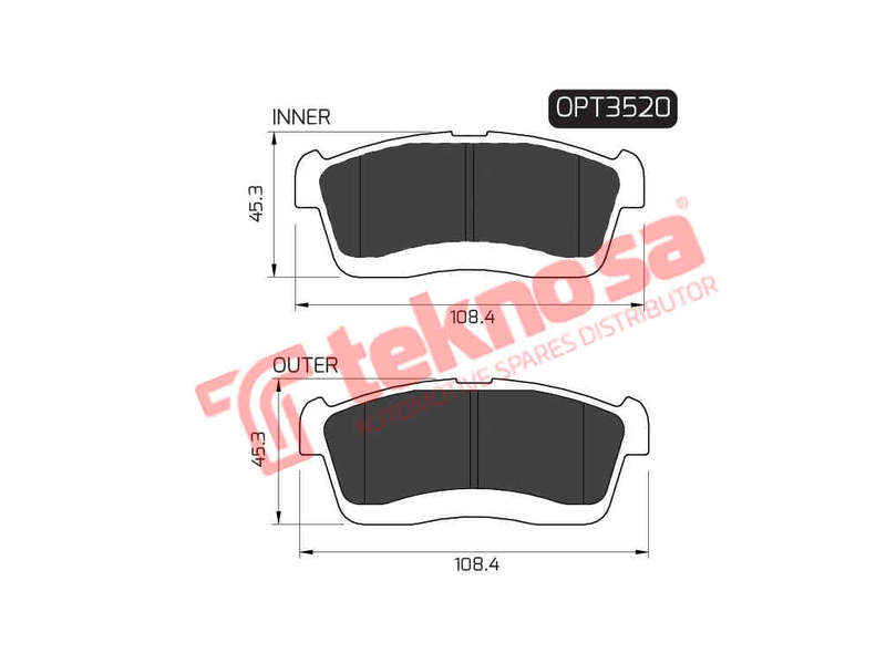 BRAKE PADS - OPT3520 (OPTIMA)