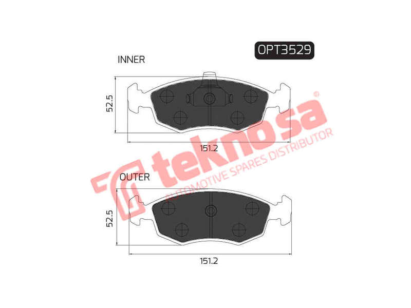 BRAKE PADS - OPT3529 (OPTIMA)