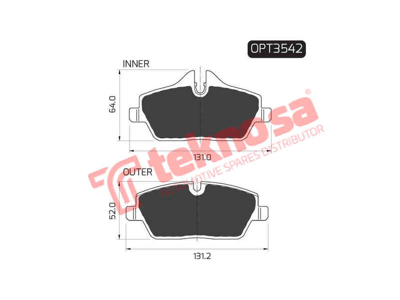 BRAKE PADS - OPT3542 (OPTIMA)