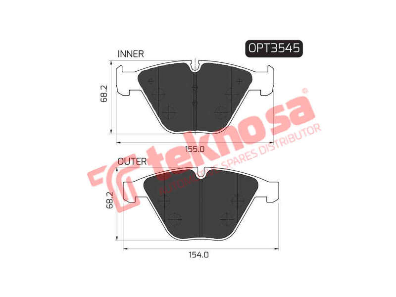 BRAKE PADS - OPT3545 (OPTIMA)
