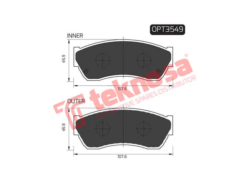 BRAKE PADS - OPT3549 (OPTIMA)