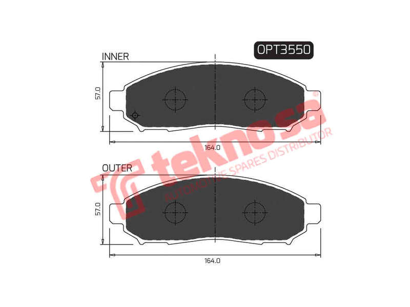 BRAKE PADS - OPT3550 (OPTIMA)