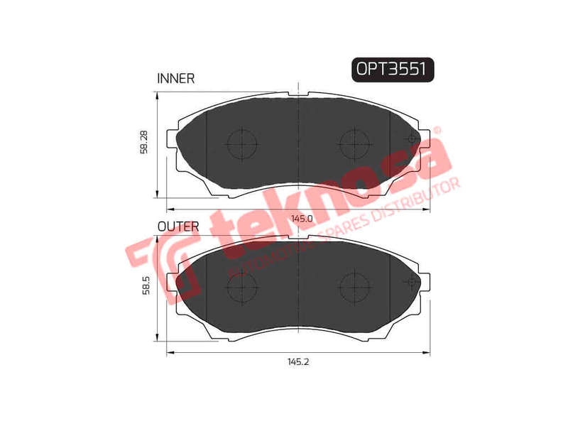 BRAKE PADS - OPT3551 (OPTIMA)