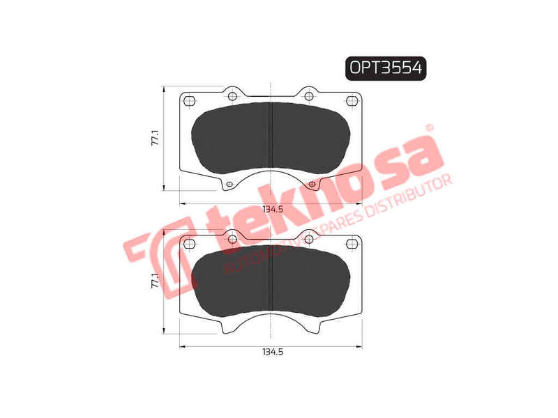 BRAKE PADS - OPT3554 (OPTIMA)
