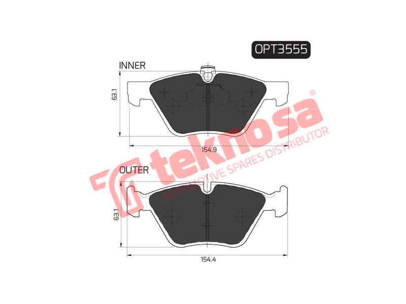 BRAKE PADS - OPT3555 (OPTIMA)