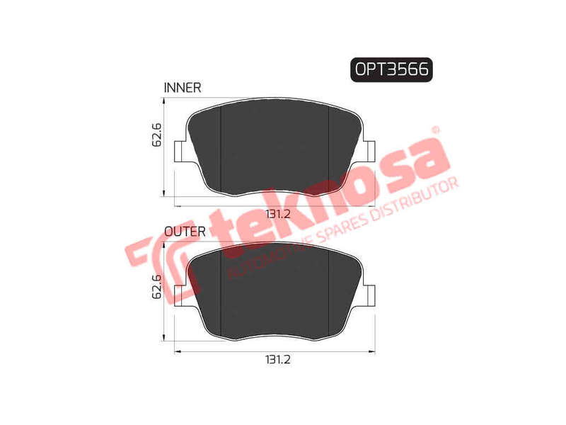 BRAKE PADS - OPT3566 (OPTIMA)