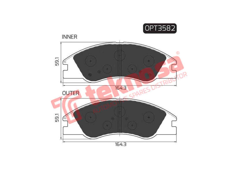BRAKE PADS - OPT3582 (OPTIMA)