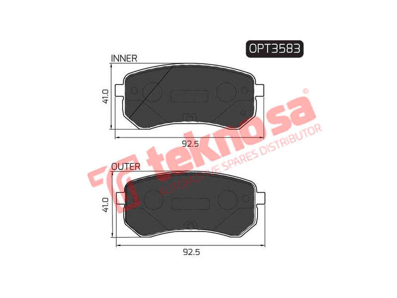 BRAKE PADS - OPT3583 (OPTIMA)