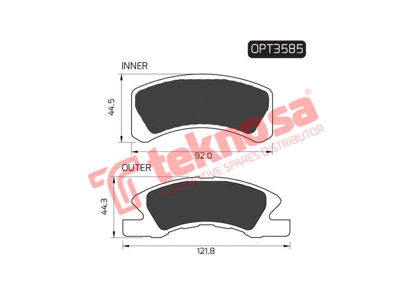 BRAKE PADS - OPT3585 (OPTIMA)