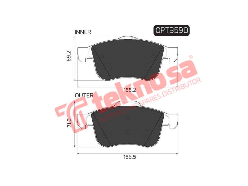 BRAKE PADS - OPT3590 (OPTIMA)