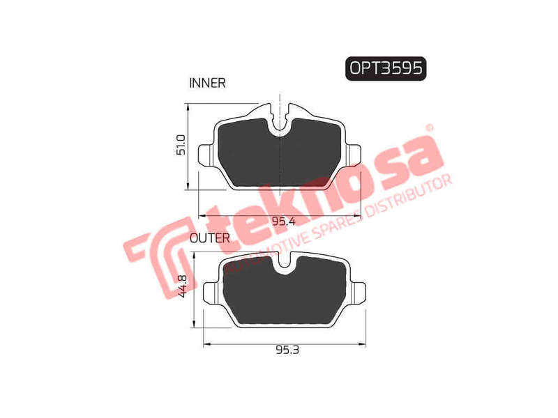 BRAKE PADS - OPT3595 (OPTIMA)