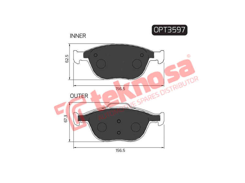 BRAKE PADS - OPT3597 (OPTIMA)
