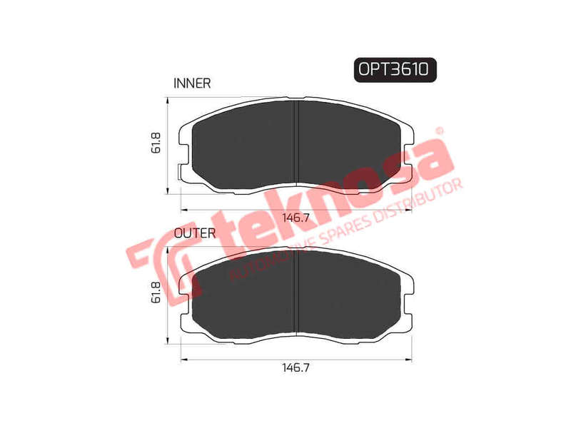BRAKE PADS - OPT3610 (OPTIMA)