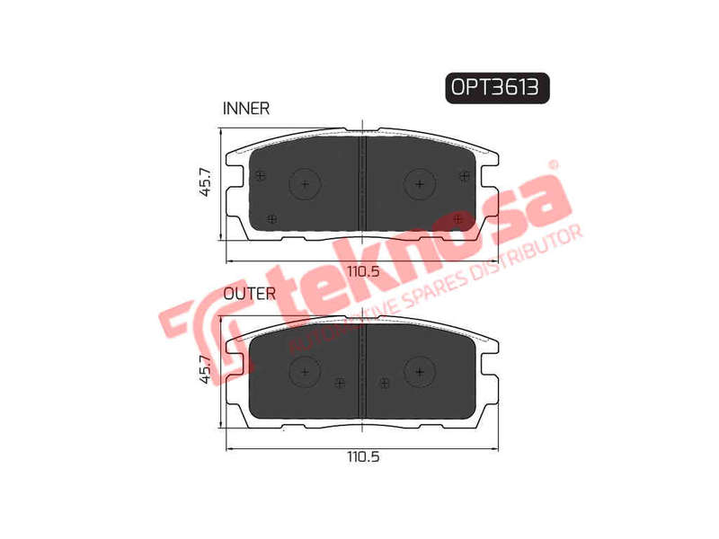 BRAKE PADS - OPT3613 (OPTIMA)