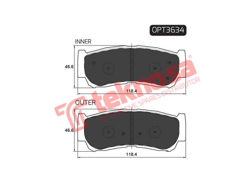 BRAKE PADS - OPT3634 (OPTIMA)