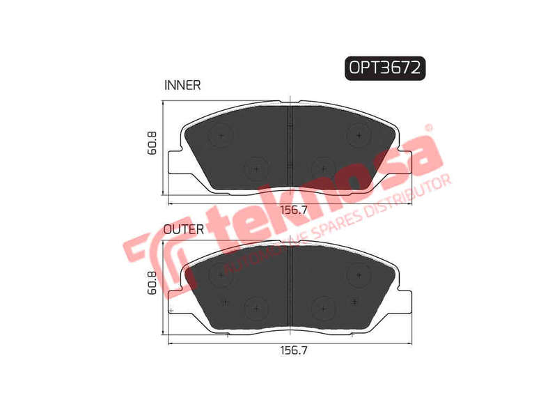 BRAKE PADS - OPT3672 (OPTIMA)