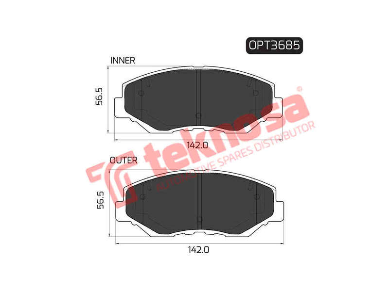 BRAKE PADS - OPT3685 (OPTIMA)