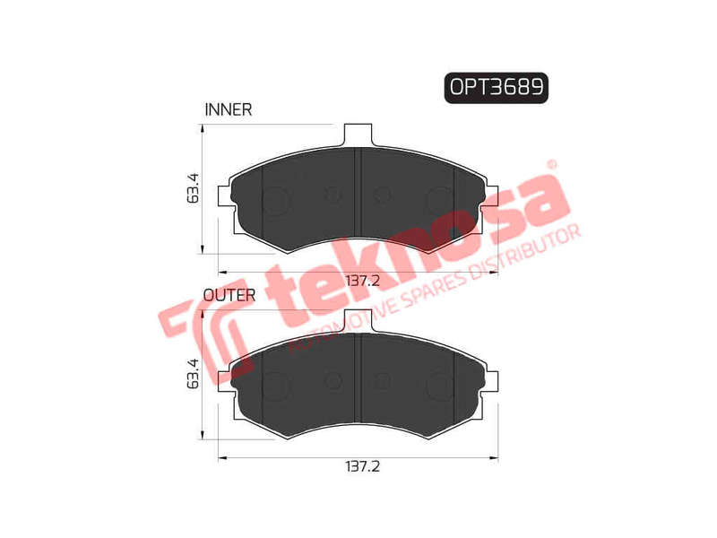 BRAKE PADS - OPT3689 (OPTIMA)