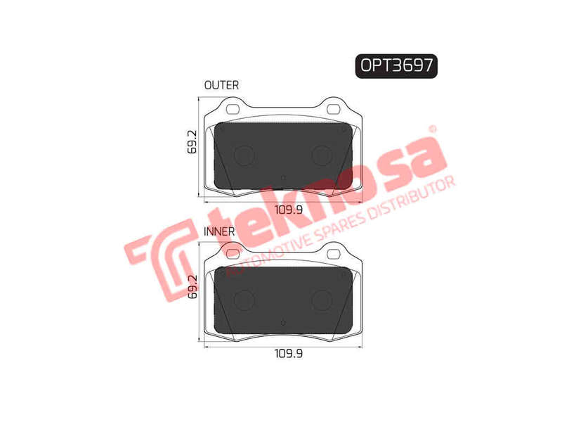 BRAKE PADS - OPT3697 (OPTIMA)